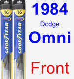 Front Wiper Blade Pack for 1984 Dodge Omni - Hybrid