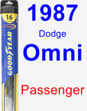 Passenger Wiper Blade for 1987 Dodge Omni - Hybrid