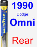 Rear Wiper Blade for 1990 Dodge Omni - Hybrid