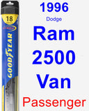 Passenger Wiper Blade for 1996 Dodge Ram 2500 Van - Hybrid