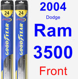 Front Wiper Blade Pack for 2004 Dodge Ram 3500 - Hybrid