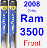 Front Wiper Blade Pack for 2008 Dodge Ram 3500 - Hybrid