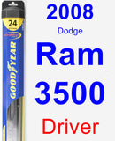 Driver Wiper Blade for 2008 Dodge Ram 3500 - Hybrid