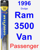 Passenger Wiper Blade for 1996 Dodge Ram 3500 Van - Hybrid