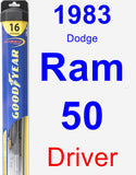 Driver Wiper Blade for 1983 Dodge Ram 50 - Hybrid