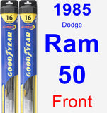 Front Wiper Blade Pack for 1985 Dodge Ram 50 - Hybrid