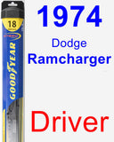 Driver Wiper Blade for 1974 Dodge Ramcharger - Hybrid