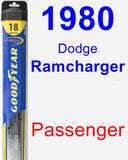 Passenger Wiper Blade for 1980 Dodge Ramcharger - Hybrid