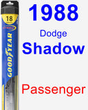 Passenger Wiper Blade for 1988 Dodge Shadow - Hybrid