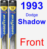 Front Wiper Blade Pack for 1993 Dodge Shadow - Hybrid