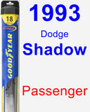 Passenger Wiper Blade for 1993 Dodge Shadow - Hybrid