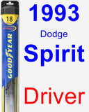 Driver Wiper Blade for 1993 Dodge Spirit - Hybrid