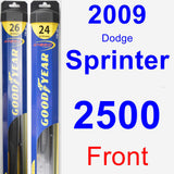 Front Wiper Blade Pack for 2009 Dodge Sprinter 2500 - Hybrid