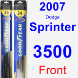 Front Wiper Blade Pack for 2007 Dodge Sprinter 3500 - Hybrid