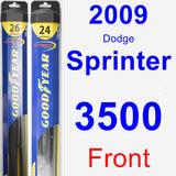 Front Wiper Blade Pack for 2009 Dodge Sprinter 3500 - Hybrid