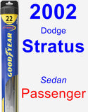 Passenger Wiper Blade for 2002 Dodge Stratus - Hybrid