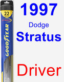 Driver Wiper Blade for 1997 Dodge Stratus - Hybrid