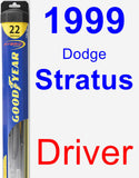 Driver Wiper Blade for 1999 Dodge Stratus - Hybrid