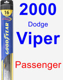 Passenger Wiper Blade for 2000 Dodge Viper - Hybrid