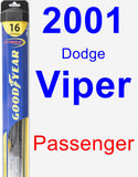 Passenger Wiper Blade for 2001 Dodge Viper - Hybrid