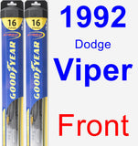 Front Wiper Blade Pack for 1992 Dodge Viper - Hybrid