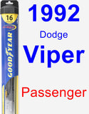 Passenger Wiper Blade for 1992 Dodge Viper - Hybrid