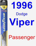 Passenger Wiper Blade for 1996 Dodge Viper - Hybrid