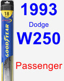 Passenger Wiper Blade for 1993 Dodge W250 - Hybrid