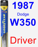 Driver Wiper Blade for 1987 Dodge W350 - Hybrid