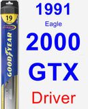 Driver Wiper Blade for 1991 Eagle 2000 GTX - Hybrid