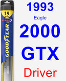 Driver Wiper Blade for 1993 Eagle 2000 GTX - Hybrid