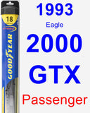 Passenger Wiper Blade for 1993 Eagle 2000 GTX - Hybrid