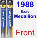 Front Wiper Blade Pack for 1988 Eagle Medallion - Hybrid