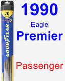 Passenger Wiper Blade for 1990 Eagle Premier - Hybrid