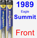 Front Wiper Blade Pack for 1989 Eagle Summit - Hybrid