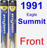 Front Wiper Blade Pack for 1991 Eagle Summit - Hybrid