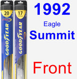 Front Wiper Blade Pack for 1992 Eagle Summit - Hybrid