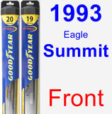 Front Wiper Blade Pack for 1993 Eagle Summit - Hybrid