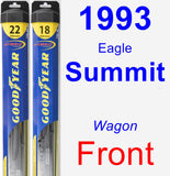 Front Wiper Blade Pack for 1993 Eagle Summit - Hybrid