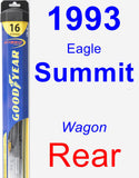 Rear Wiper Blade for 1993 Eagle Summit - Hybrid