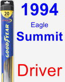 Driver Wiper Blade for 1994 Eagle Summit - Hybrid