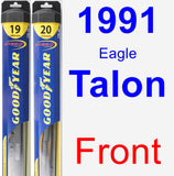 Front Wiper Blade Pack for 1991 Eagle Talon - Hybrid