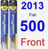 Front Wiper Blade Pack for 2013 Fiat 500 - Hybrid