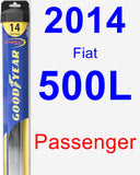 Passenger Wiper Blade for 2014 Fiat 500L - Hybrid