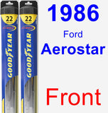 Front Wiper Blade Pack for 1986 Ford Aerostar - Hybrid