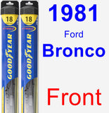 Front Wiper Blade Pack for 1981 Ford Bronco - Hybrid