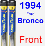 Front Wiper Blade Pack for 1994 Ford Bronco - Hybrid