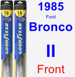 Front Wiper Blade Pack for 1985 Ford Bronco II - Hybrid