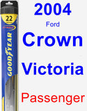 Passenger Wiper Blade for 2004 Ford Crown Victoria - Hybrid