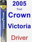 Driver Wiper Blade for 2005 Ford Crown Victoria - Hybrid